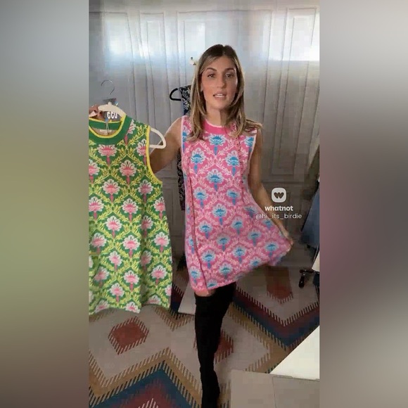 281. Navy Knit Shift Dress - Picture 2 of 2